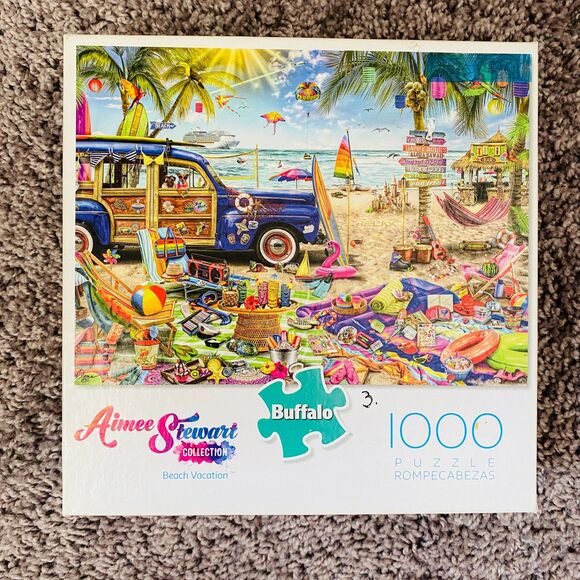 BUFFALO Aimee Stewart Collection Beach Vacation 1000 Piece Jigsaw Puzzle - Picture 1 of 1